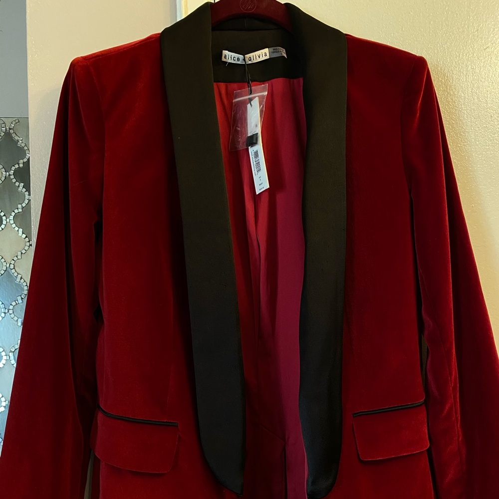 Alice and Olivia velvet blazer